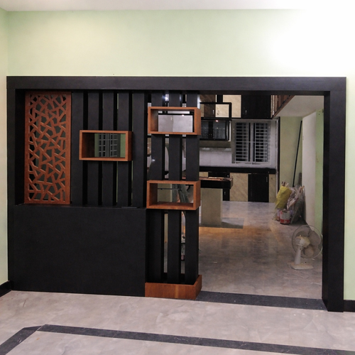 wooden kitchen divider design