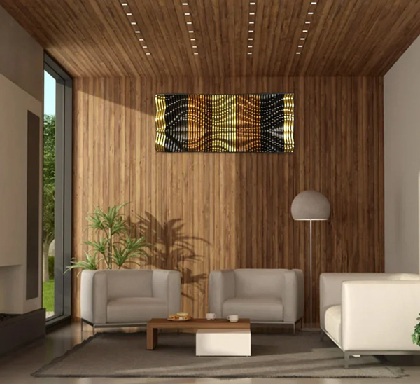 modern wall panel design by Nakshatra Interiors